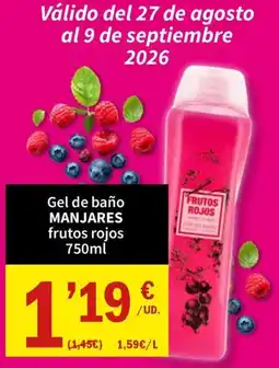 SPAR Manjares gel de baño frutos rojos oferta