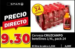SPAR Cerveza Cruzcampo oferta