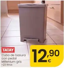 Eroski Tatay cubo de basura con pedal millennium gris oferta