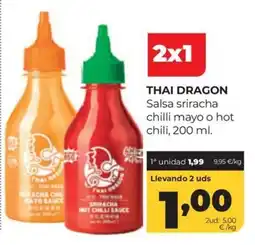 Alimerka Thai Dragon salsa sriracha chilli mayo o hot chili oferta