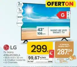 Eroski LG TV Nano 43NU850B6LA oferta