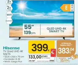 Eroski Hisense TV QLed UHD 4K 55E7S oferta