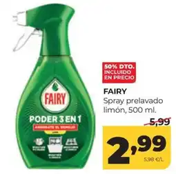 Alimerka Fairy spray prelavado limón oferta
