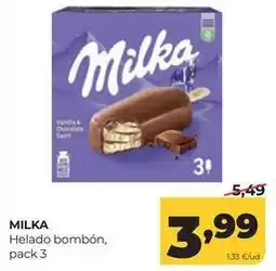 Alimerka Milka - helado bombon oferta