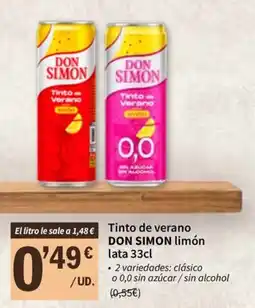 SPAR Don Simon tinto de verano limón oferta