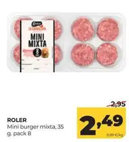 Alimerka Roler - mini burger mixta oferta