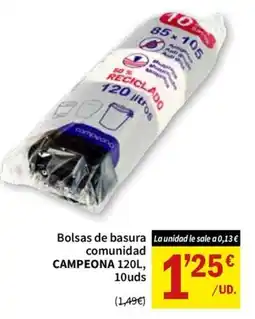 SPAR Campeona bolsas de basura comunidad oferta