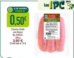 Masymas El chico - chorizo criollo con bacon oferta