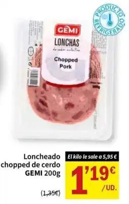 SPAR GEMI loncheado chopped de cerdo oferta