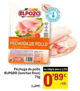 SPAR Elpozo pechuga de pollo lonchas finas oferta