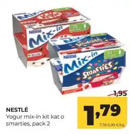 Alimerka Nestlé Yogur mix-in kit kat o smarties oferta