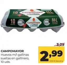 Alimerka Campomayor huevos m/l gallinas sueltas en gallinero oferta
