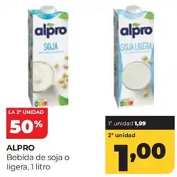 Alimerka Alpro bebida de soja o ligera oferta