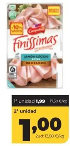 Alimerka Carrefour Finíssimas jamón cocido braseado oferta