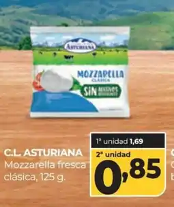 Alimerka C.L ASTURIANA Mozzarella fresca clásica oferta