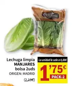 SPAR Manjares lechuga limpia oferta