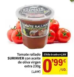 SPAR Tomate rallado SURINVER con aceite de oliva virgen oferta