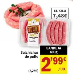 SPAR Salchichas de pollo oferta