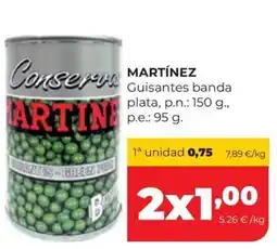 Alimerka Martinez guisantes banda plata oferta