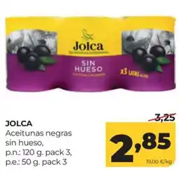 Alimerka Jolca aceitunas negras sin hueso oferta