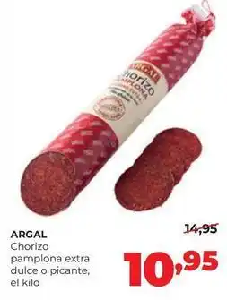 Alimerka Argal - chorizo pamplona extra dulce o picante oferta