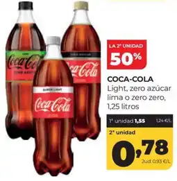Alimerka Coca-Cola Light, zero azúcar lima o zero zero oferta