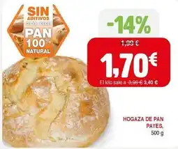 Masymas Hogaza de pan payes oferta