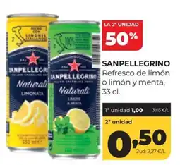 Alimerka Sanpellegrino refresco de limón o limón y menta oferta