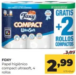 Alimerka Foxy papel higiénico compact ultrasoft oferta
