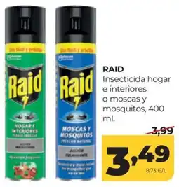 Alimerka Raid insecticida hogar e interiores o moscas y mosquitos oferta