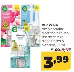 Alimerka Air Wick ambientador eléctrico nenuco oferta