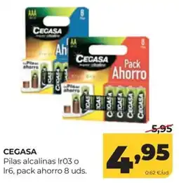 Alimerka Cegasa pilas alcalinas lr03 o lr6 oferta