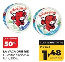 Alimerka La vaca que rie quesitos clásicos o light oferta