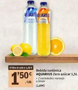 SPAR Aquarius - bebida isotónica zero azucar oferta