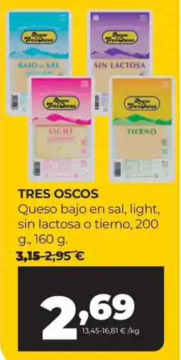 Alimerka Tres Oscos queso bajo en sal, light, sin lactosa o tierno oferta