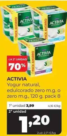 Alimerka Activia - yogur natural, edulcorado zero m.g oferta