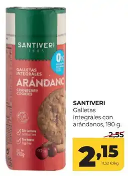 Alimerka Santiveri galletas integrales con arándanos oferta