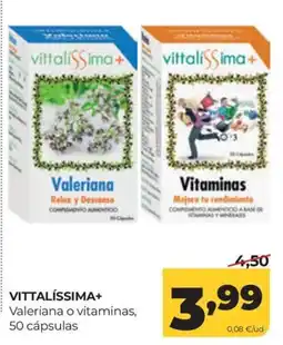 Alimerka Vittalíssima+ Valeriana o vitaminas oferta