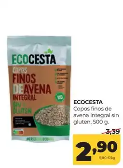 Alimerka Ecocesta copos finos de avena integral sin gluten oferta