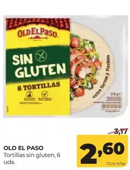 Alimerka Old El Paso tortillas sin gluten oferta