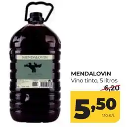 Alimerka Mendalovin vino tinto oferta