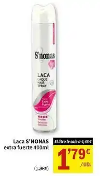 SPAR S'nonas - laca extra fuerte oferta