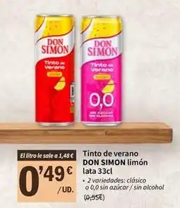 SPAR Don simón - tinto de verano limon oferta