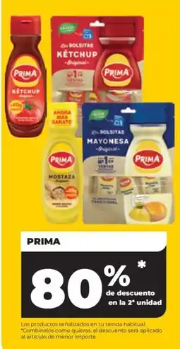 Alimerka Prima ketchup mayonesa mostaza oferta