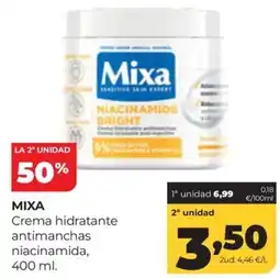 Alimerka Mixa crema hidratante antimanchas niacinamida oferta