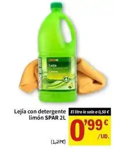 SPAR Spar - lejía con detergente limón oferta