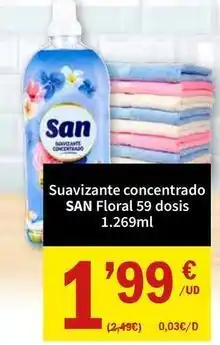 SPAR San - suavizante concentrado floral 59 dosis oferta