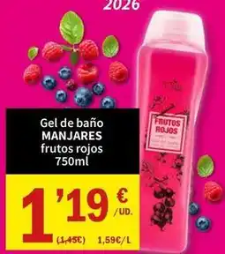 SPAR Manjares - gel de baño frutos rojos oferta