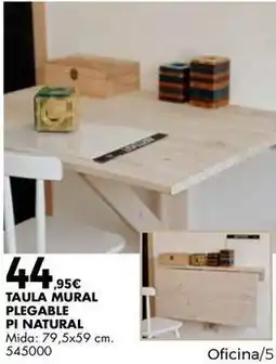 Fes Més Taula mural plegable pi natural oferta