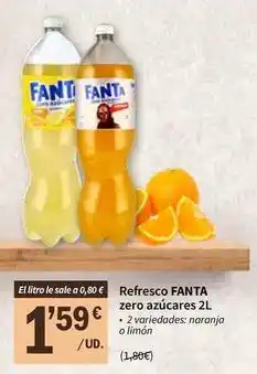SPAR Fanta - refresco zero azucares oferta